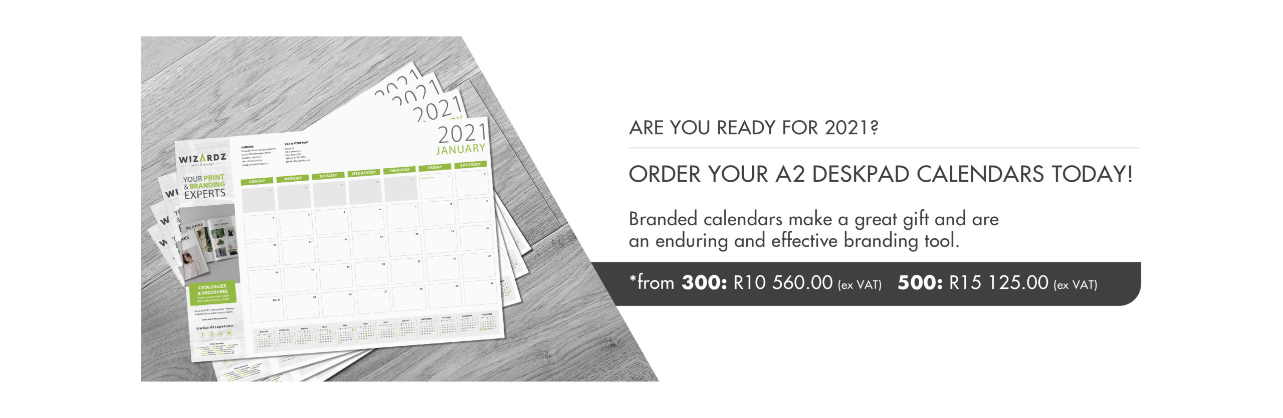 Deskpad Calendar Promotions Website Banner