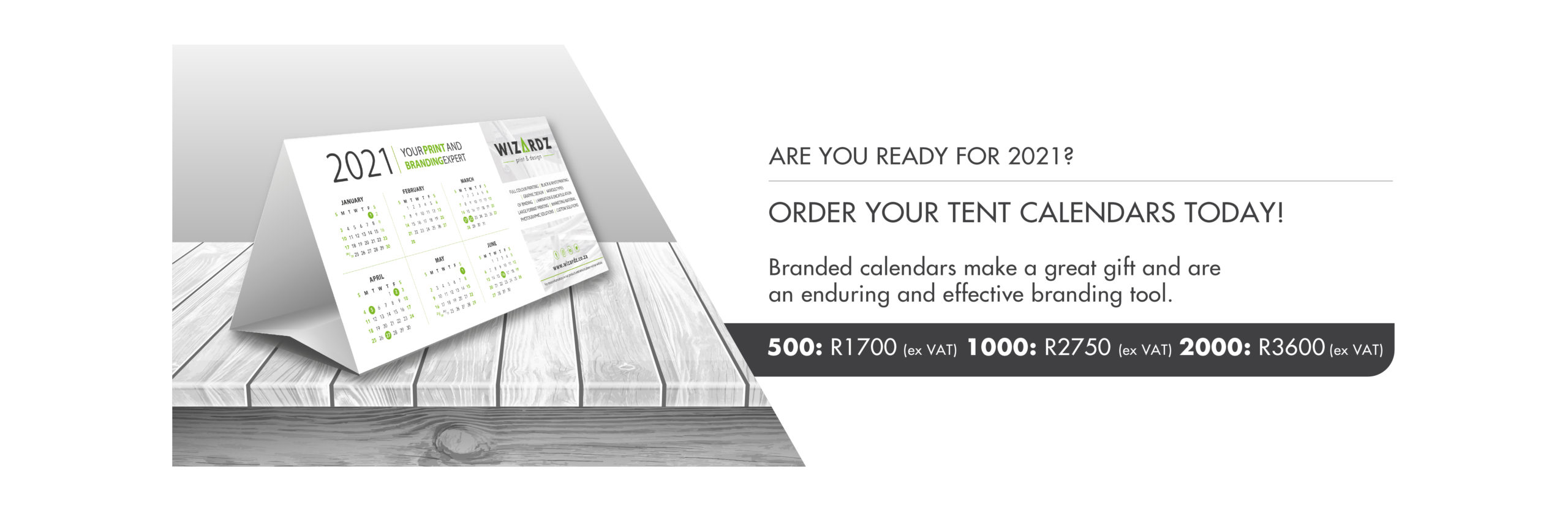 Tent Calendar Promotions Website Banner